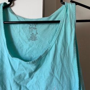 Guy Harvey turquoise tank top.
